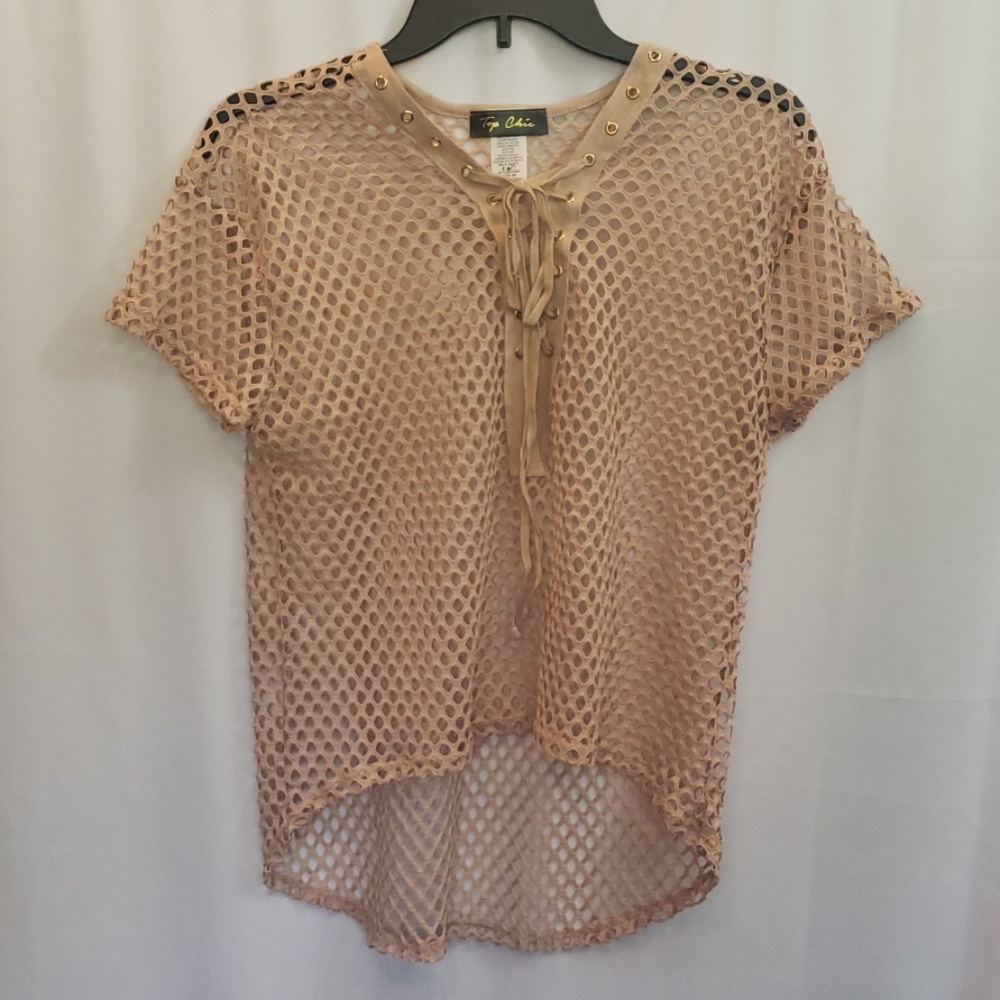 🎁CLOSET CLOSING Netted high-low tee - Picture 7 of 8